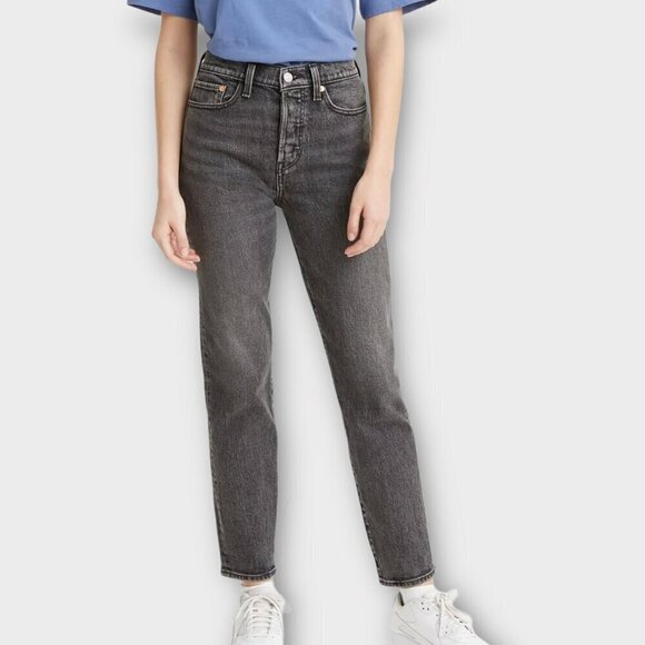 Levi's Icon Fit High Rise Premium Denim Washed Black - Picture 1 of 13